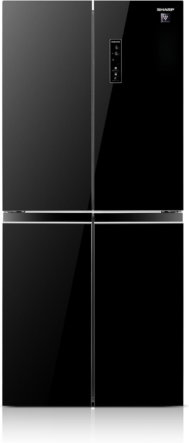 براد زجاج اسود 180(H)x80(W)x70(D) cm