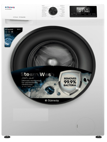 غسالة 7كغ أنفرتر لون أبيض 15برنامج ستارويه SW-808IWMW