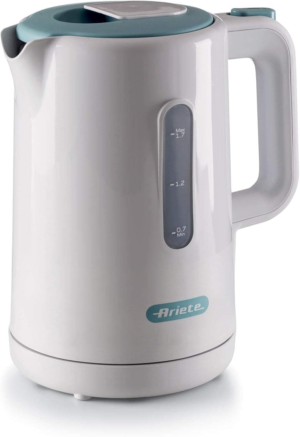 ابريق تسخين كهربائي بلاستيك أبيض سعة 1.7 ليتر استطاعة 2200 واط