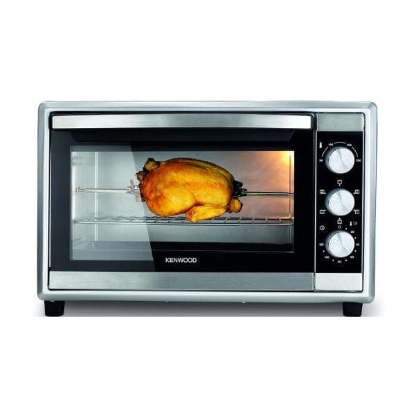 فرن كهربائي من KENWOOD بسعة 56 لتر - ستانلس ستيل - مروحة توزيع هواء - سيخ فروج - استطاعة 2200 واط - MOM56.000SS
