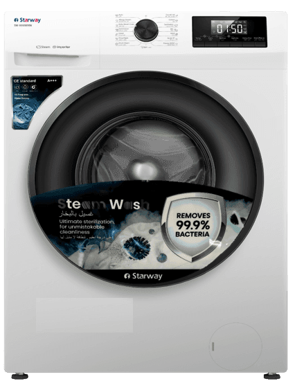 غسالة 7كغ أنفرتر لون أبيض 15برنامج ستارويه SW-808IWMW